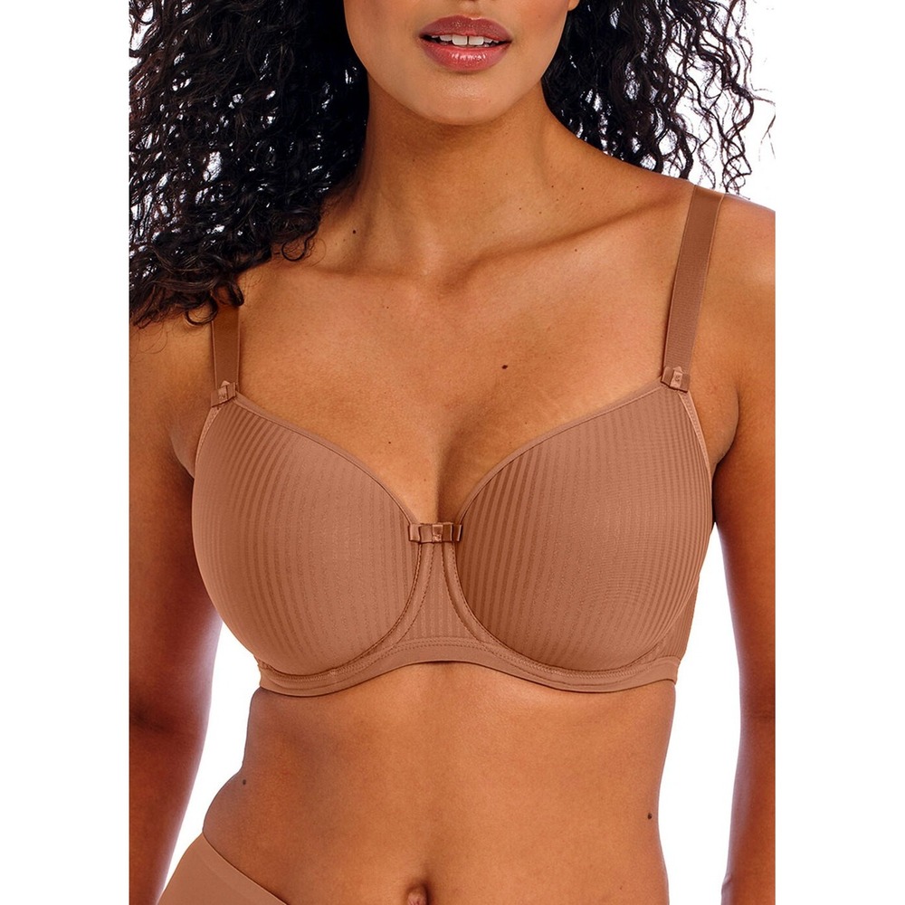 Freya 34K Bra Idol Balcony Molded Cup T-Shirt Cinnamon Brown Underwire